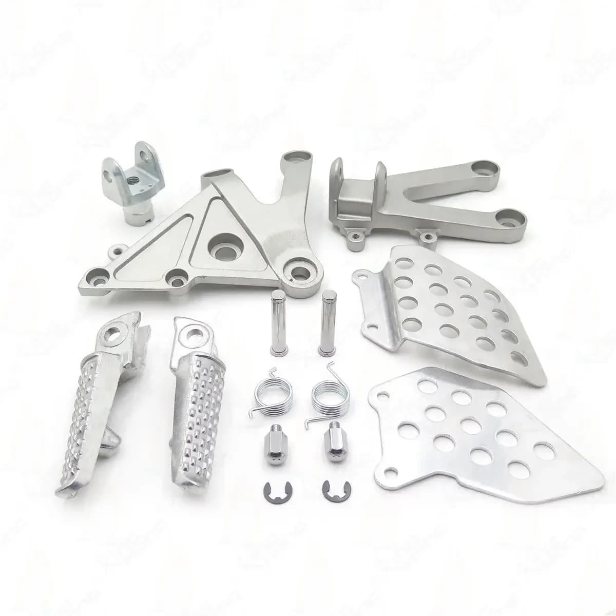 Staffa poggiapiedi pedane pilota anteriore argento adatta per Honda CBR600RR 2003-2006