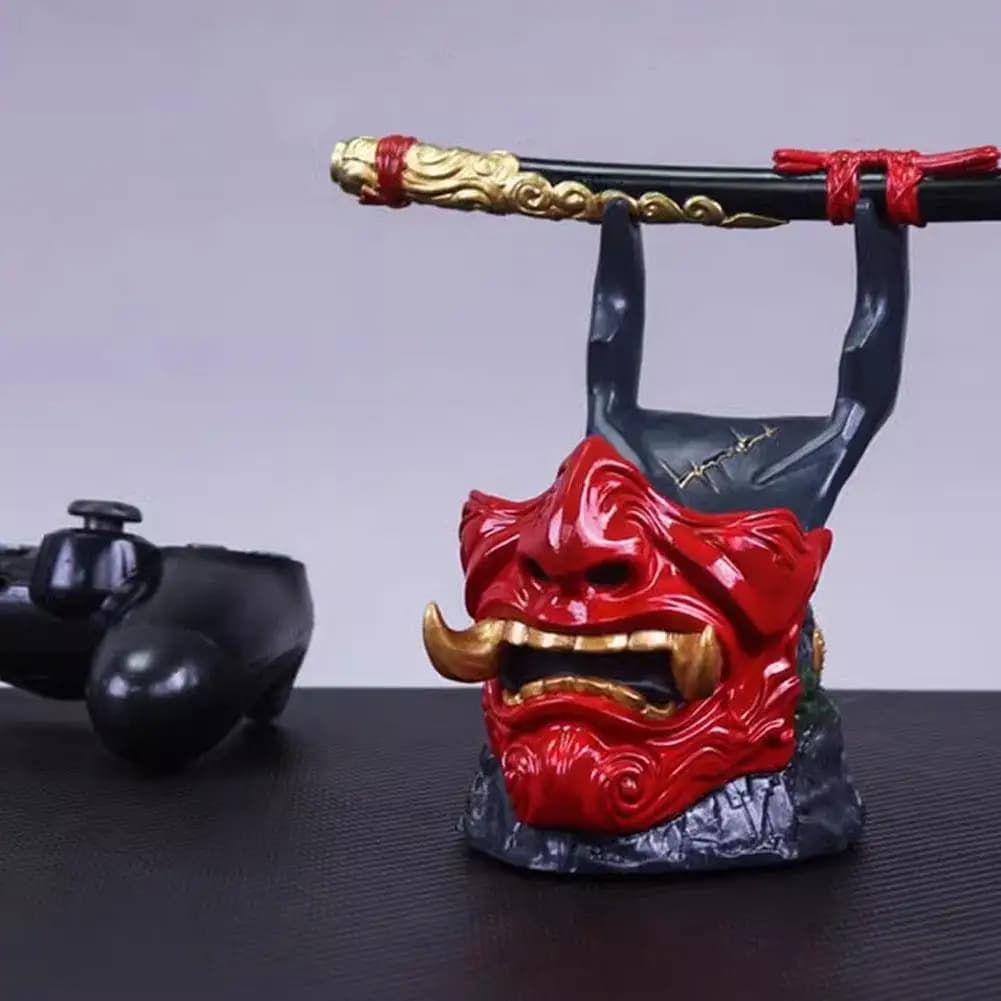 Supporto per PS5 / / Switch Staffa per controller di gioco War Ghost Palmare Ornamento da tavolo Accessori per giochi