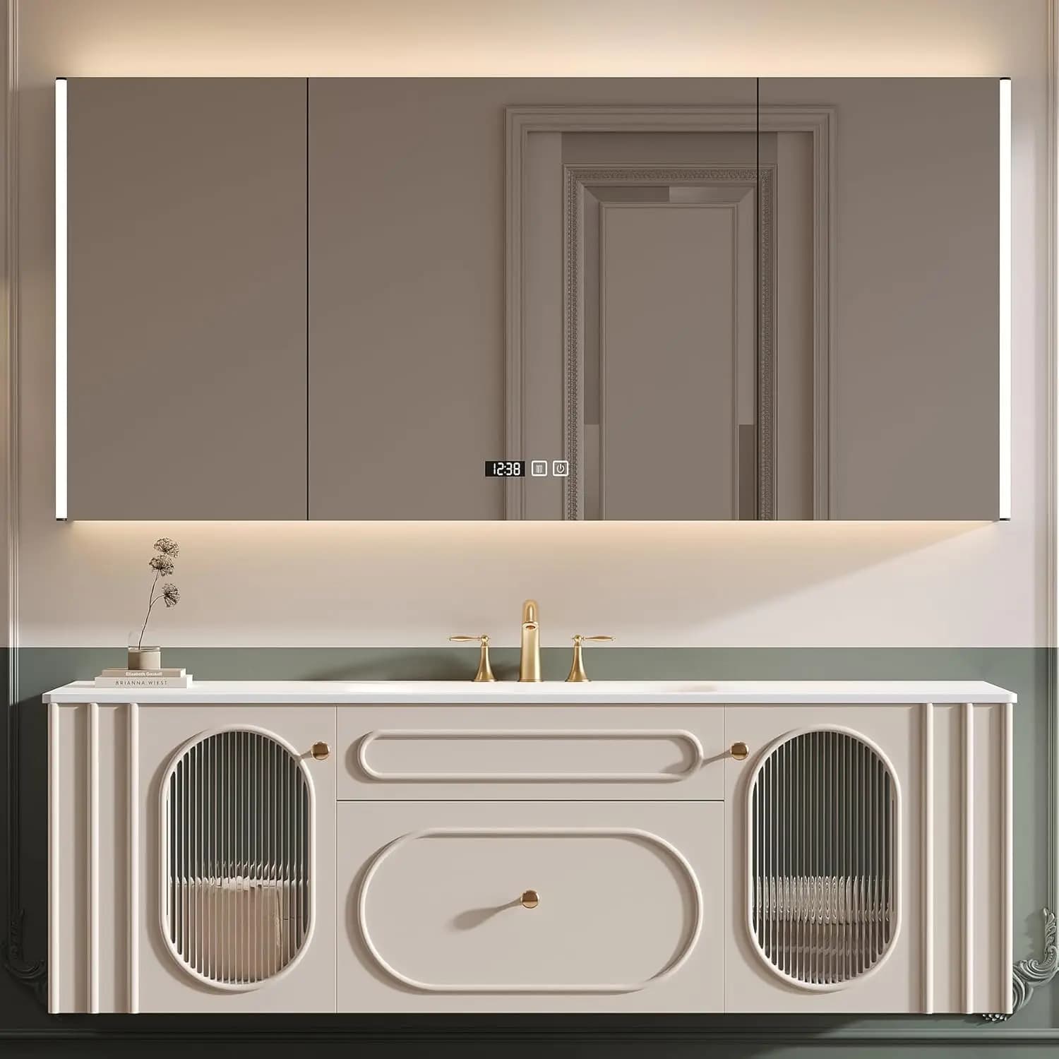 @ # Mobile da Bagno a Parete Impermeabile con Specchio Intelligente, Cassetti Multipli, Vendita Diretta dalla Fabbrica, Produzione Personalizzabile