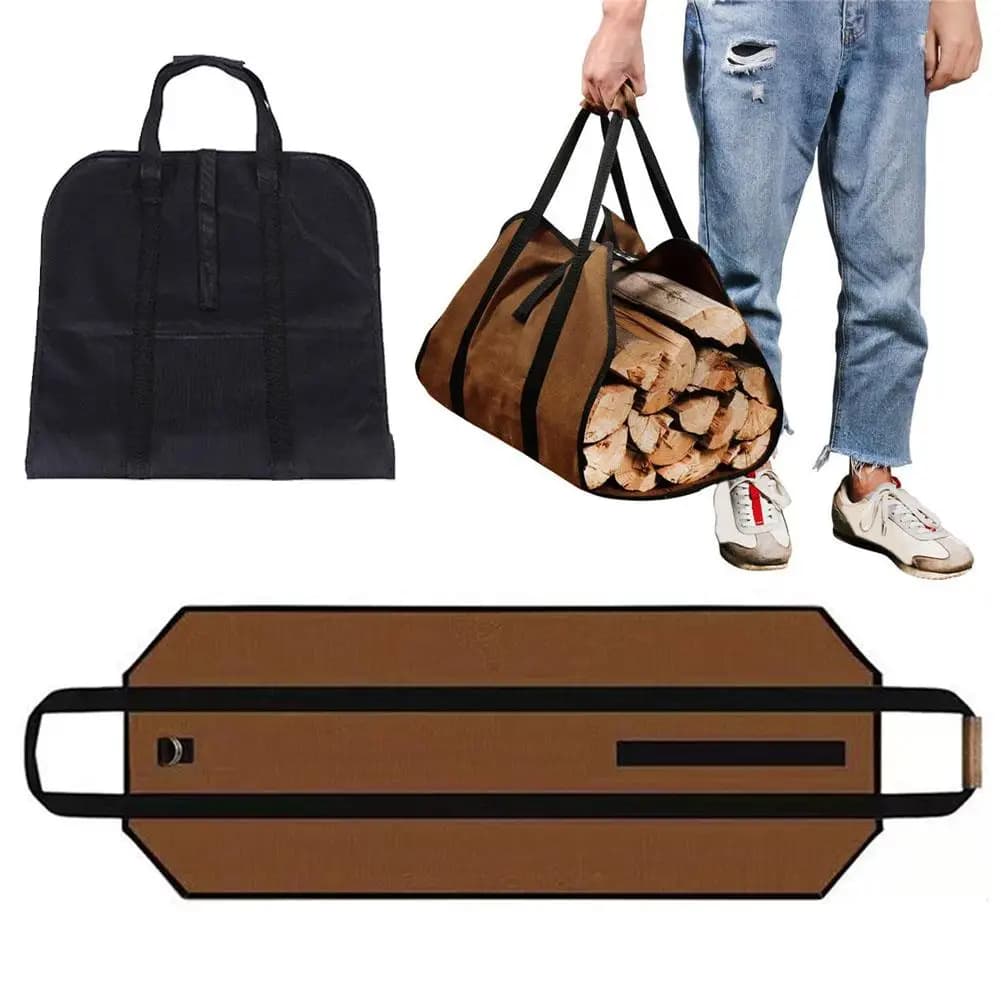 Firewood bag, firewood door in canvas, extra large and durable for fireplaces, wood stoves, firewood, firewood, firewood, firewood, firewood, firewood, firewood