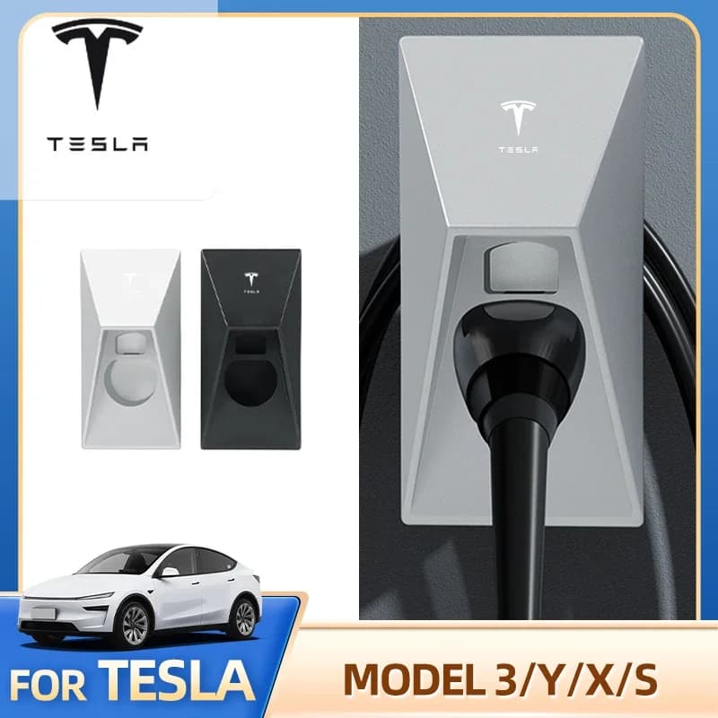 Per Tesla Modello 3 XS Y 2020-2025 Auto Pistola di Ricarica Supporto Stabilizzatore Dispositivo di Avvolgimento A Parete Accessori Auto Modificati Adesivo Per Auto