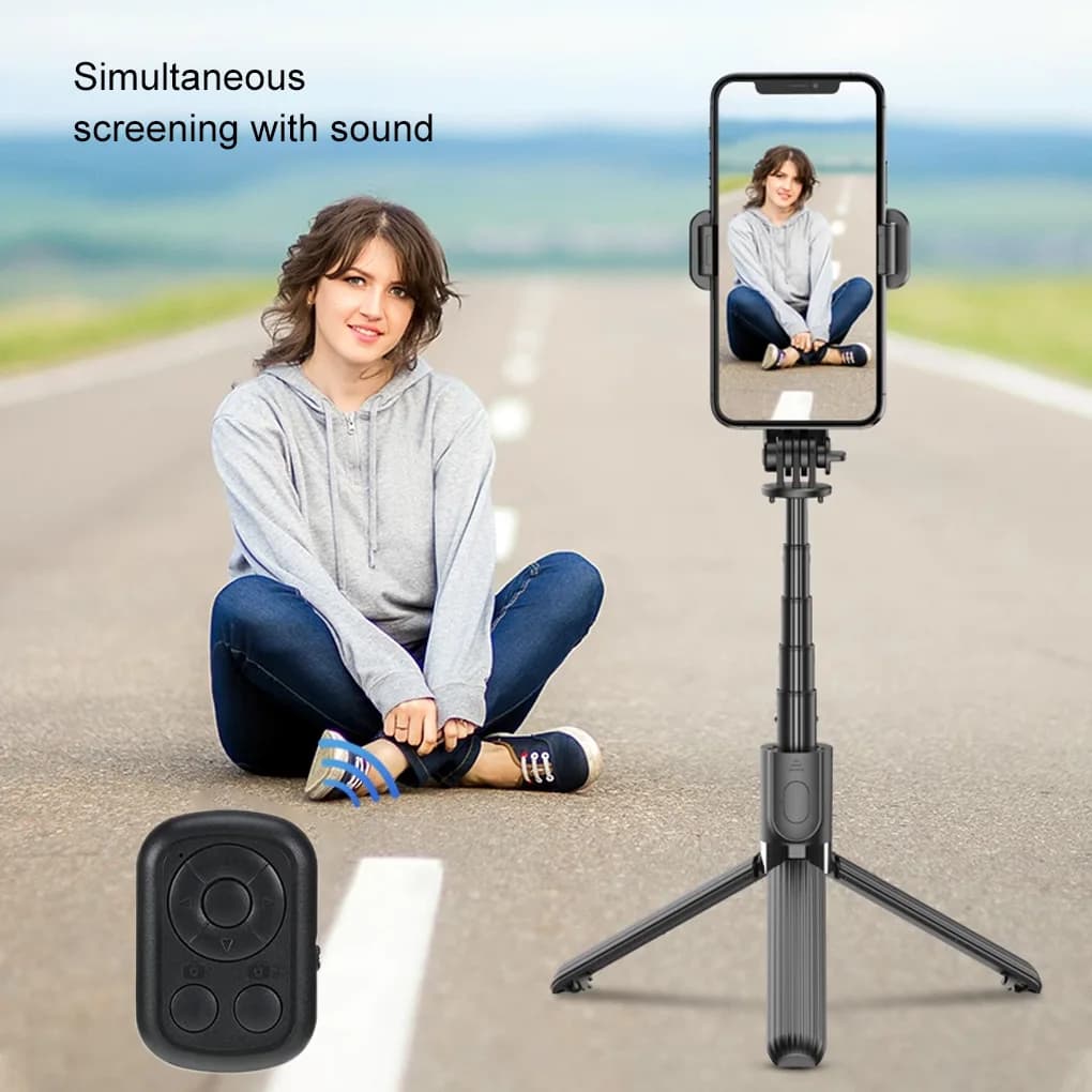Proiettore con schermo wireless magnetico Monitor diviso con suono Dispositivo per schermo selfie per telefono cellulare per selfie posteriore Vlog Riprese dal vivo