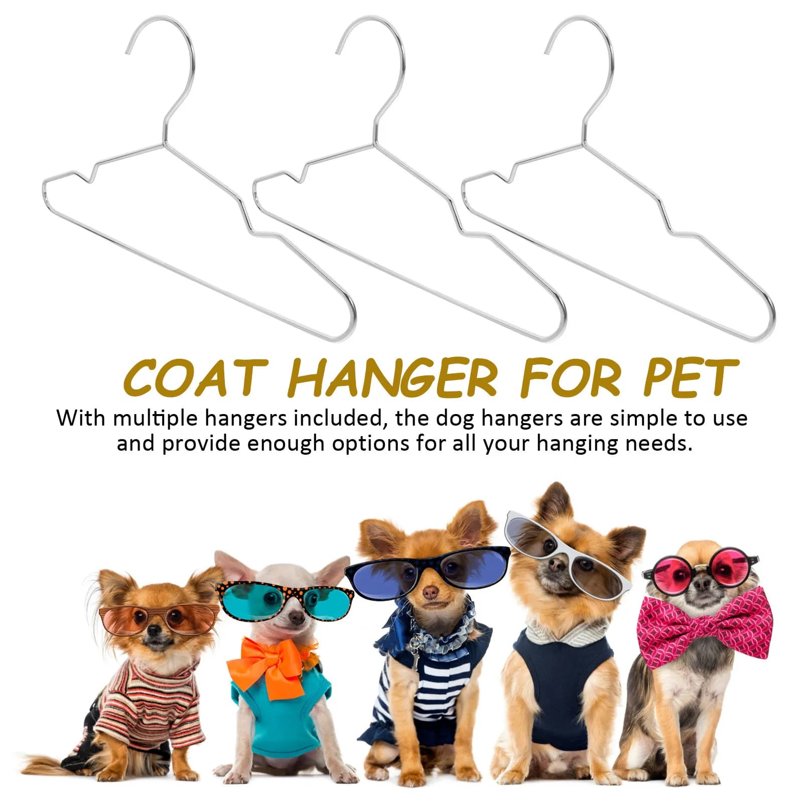 10 Clothes hanger for Dogs, Accessories for Wardrobe, Cats, Costumes and Dresses