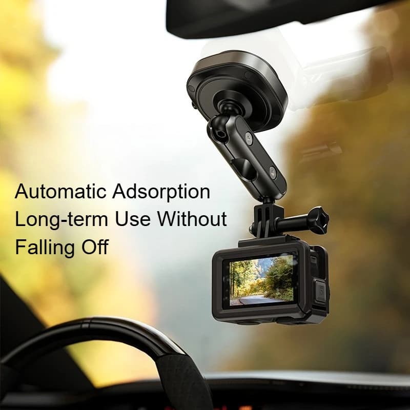 Support for action camera for cars with electric vacuum absorption Aluminum alloy car support for DJI Action 5 Pro/4 GoPro13/12 Insta360 Ace Pro