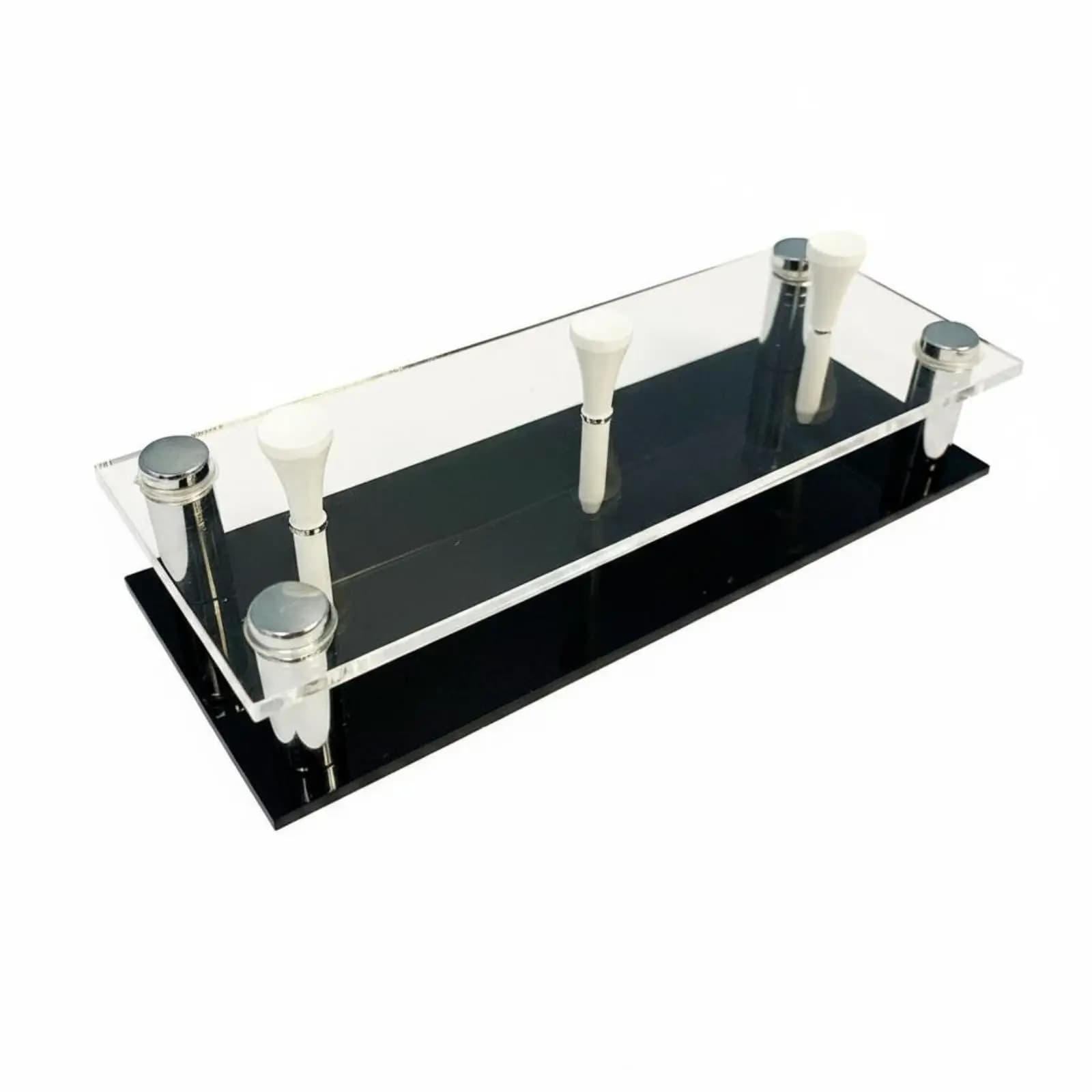 Golf Ball Holder Clear Acrylic Ebony Display Rack Golf Storage Organizer for Mini Golf Indoor Areas