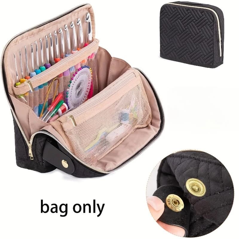 1 pz trapuntatura uncinetto organizzatore strumenti per maglieria borsa portaoggetti manici aghi artigianali accessori per filati borse portaoggetti