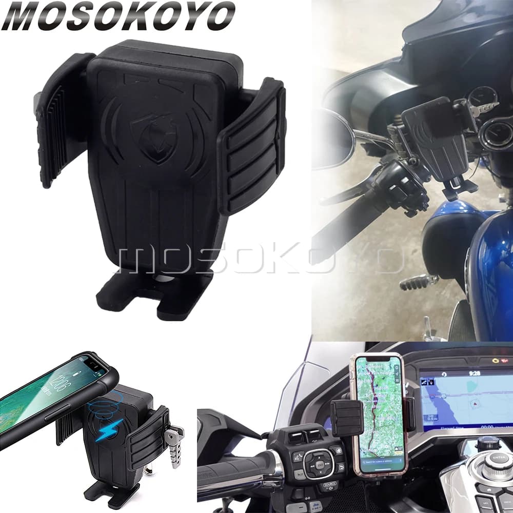 Motorcycle GPS Phone Holder Bracket For Honda Goldwing GL 1800 Gold Wing GL1800 F6B DCT Cellphone Handlebar Mount Stand Support