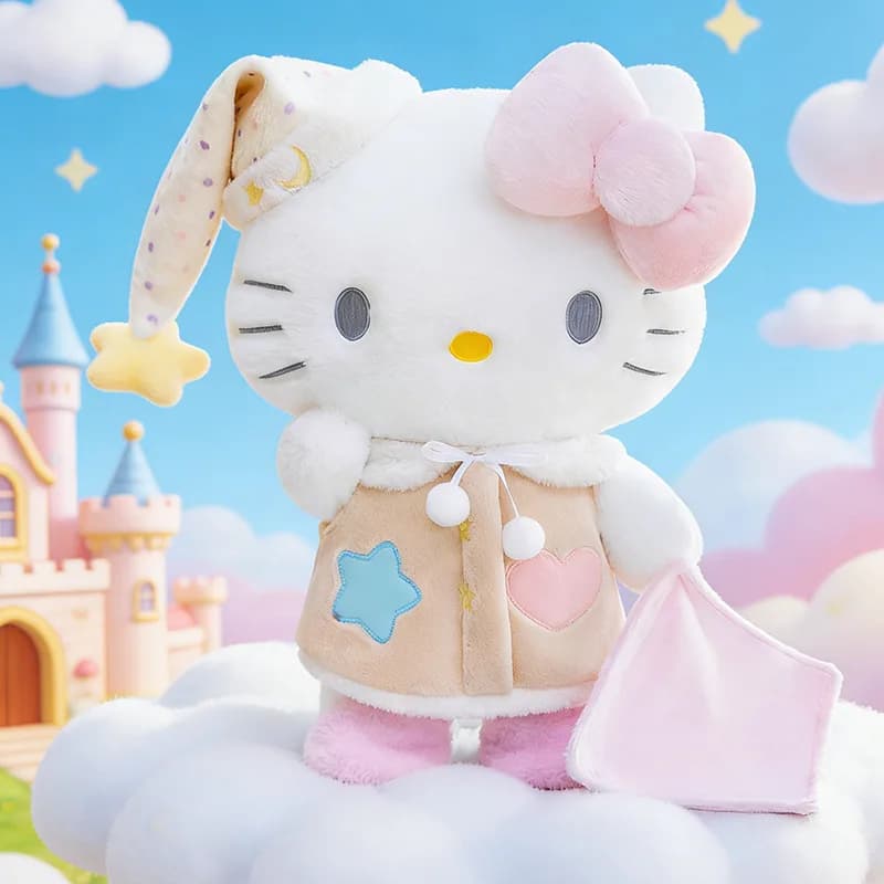 Sanrio Hello Kitty Good Night Sweet Dreams Large Size 30Cm Pajama Series Three Styles Plush Stuffed Toy Birthday Gift for Friend