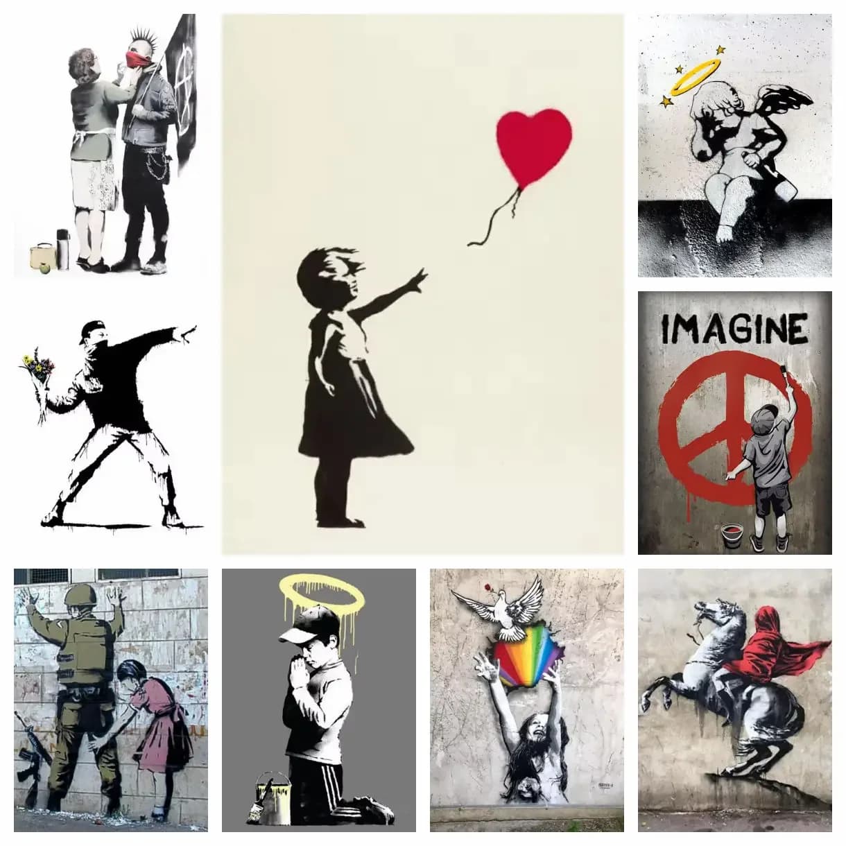 2025 New Banksy Graffiti Street 5D pittura diamante fai da te mosaico punto croce opere d'arte ricamo strass decorazioni per la casa regalo