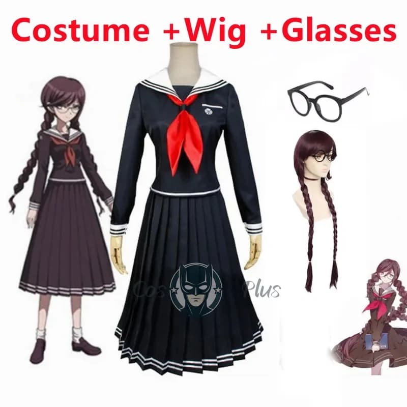 DokiDoki-R Gioco Danganronpa Cosplay Fukawa Toko Costume Donna Halloween Blu Danganronpa: Trigger Happy Havoc Costume Cosplay