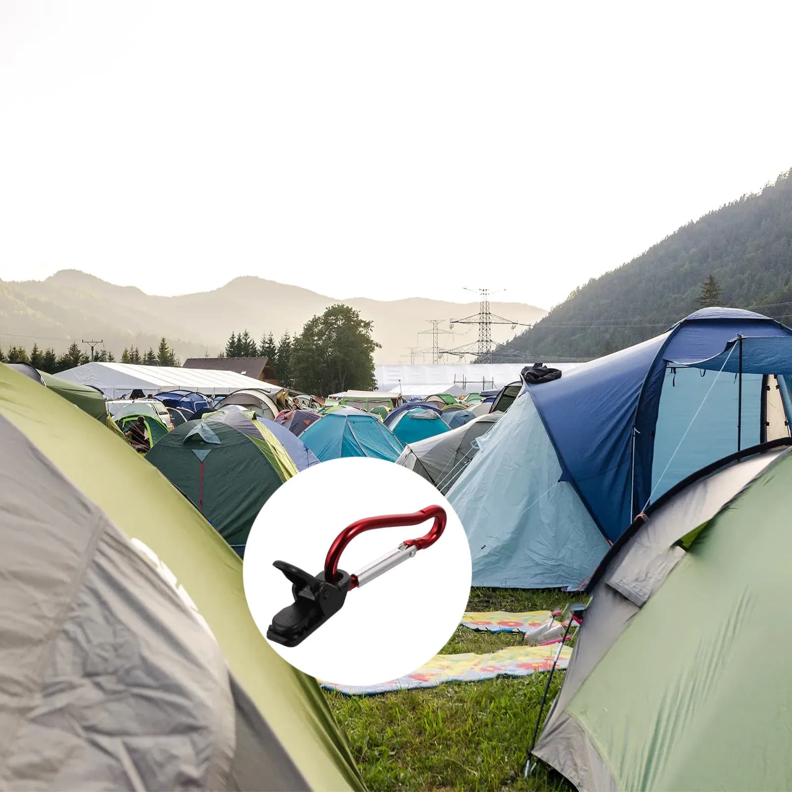 20Sets Camping Tent Clips Crocodile Mouth Design Heavy Duty Shade Sail Tarp Clamps Secure Outdoor Tent Hardware Accessories