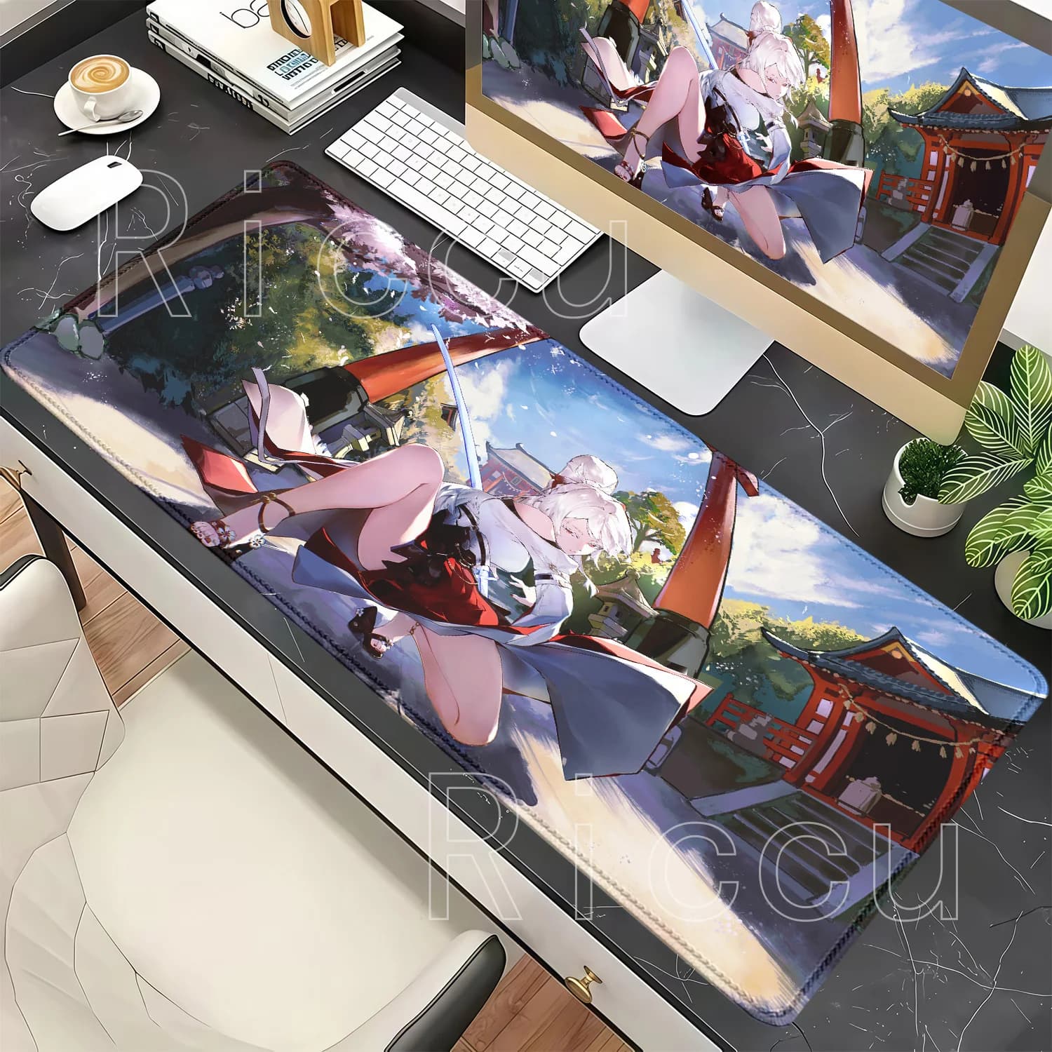 Wuthering Waves Hiyuki Gaming Anime Girl Mousepad Office Accessories Keyboard Mouse Pad PC Rubber HD Printing Non-slip Desk Mat