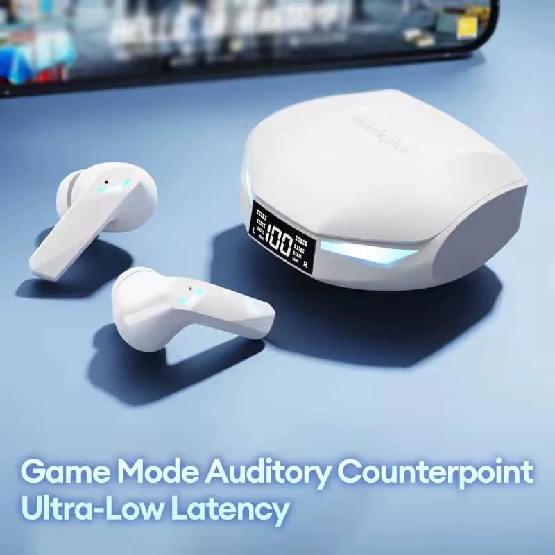 Auricolari Lenovo XT53 Wireless Upgrade Bluetooth 5.4, cuffie da gioco a bassa latenza con durata ultra lunga, display digitale a LED.