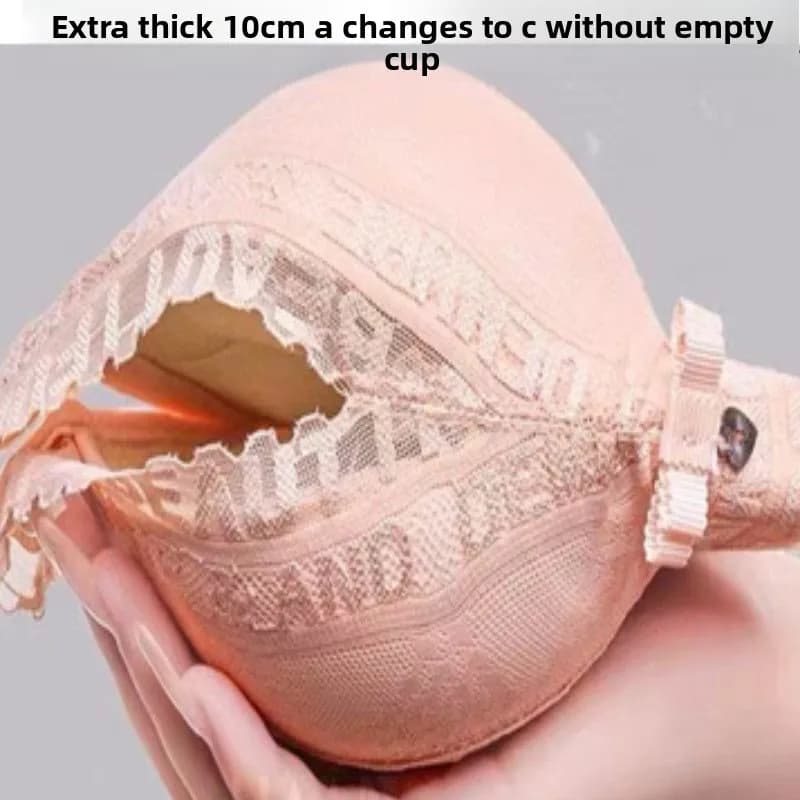 Reggiseno push up ultra spesso da 10 cm per seni piatti piccoli, reggiseno sexy senza fili con supporto per sollevamento con controllo laterale e imbottitura extra