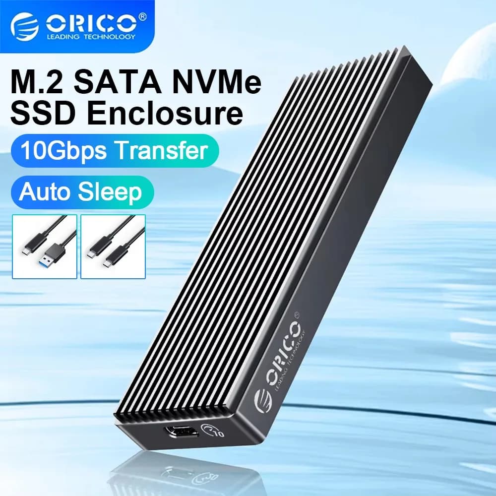 ORICO M.2 SATA NVMe Custodia USB Tipo C Gen2 10Gbps PCIe SSD esterna Custodia M.2 SATA NGFF Disco rigido per custodia PC