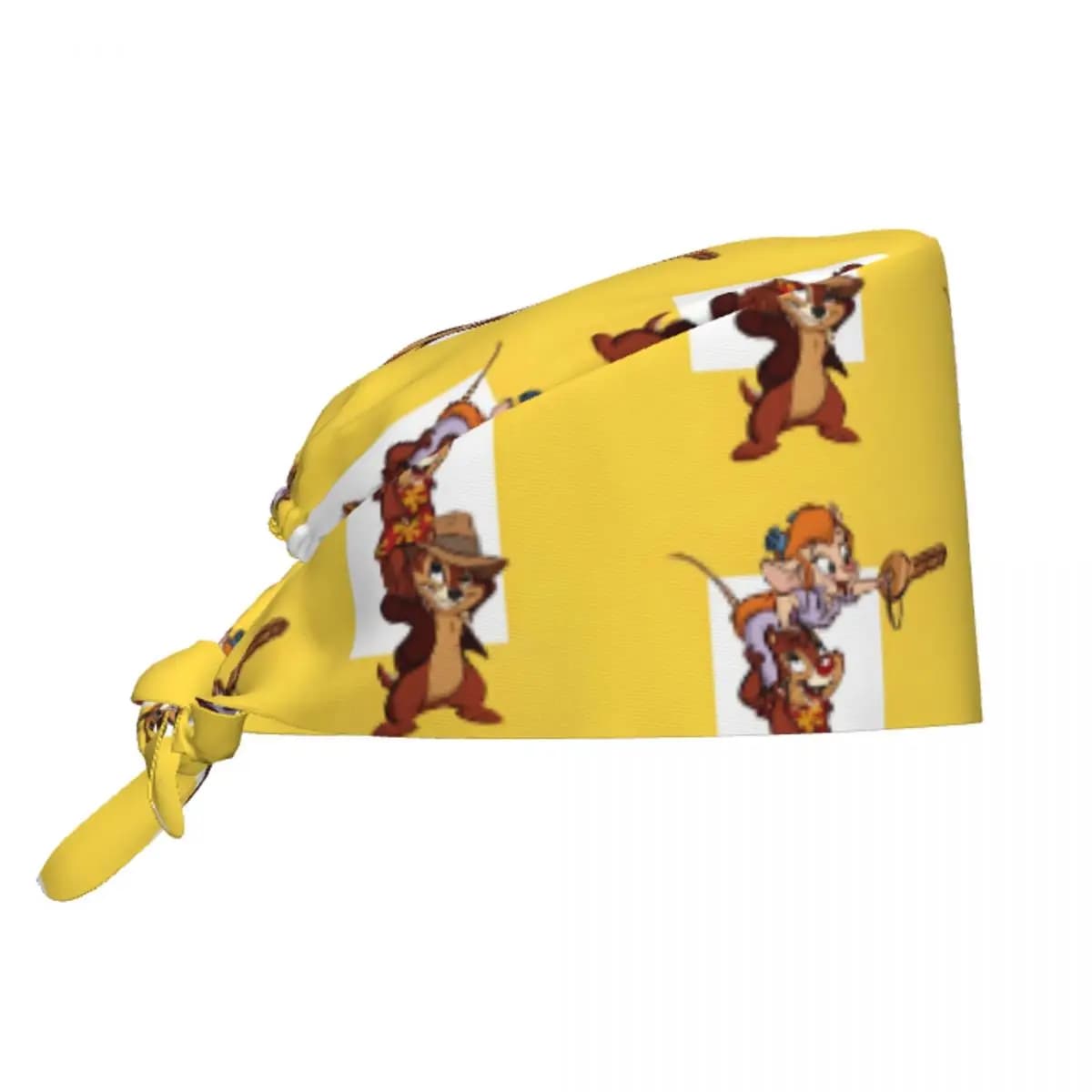 Custom Funny Cartoon Chip And Dale Cleaning Working Cap Cool Unisex Scrub Cap Surgicals Hat Nurse Scrubs Hat Nurse