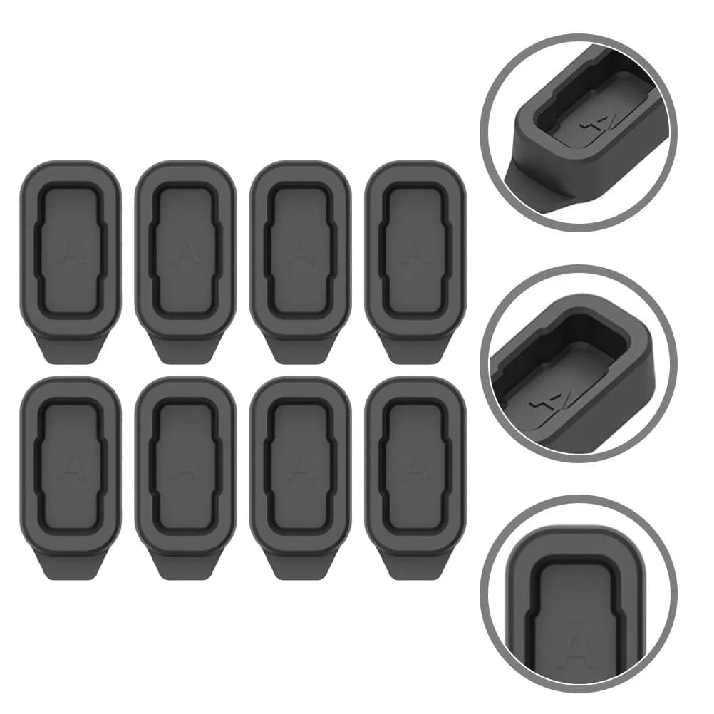 8Pcs Watch Charger Port Plug Silicone Dust Plug for Smartwatch Charging Port Waterproof Scratch-Free Easy Insert Remove Long