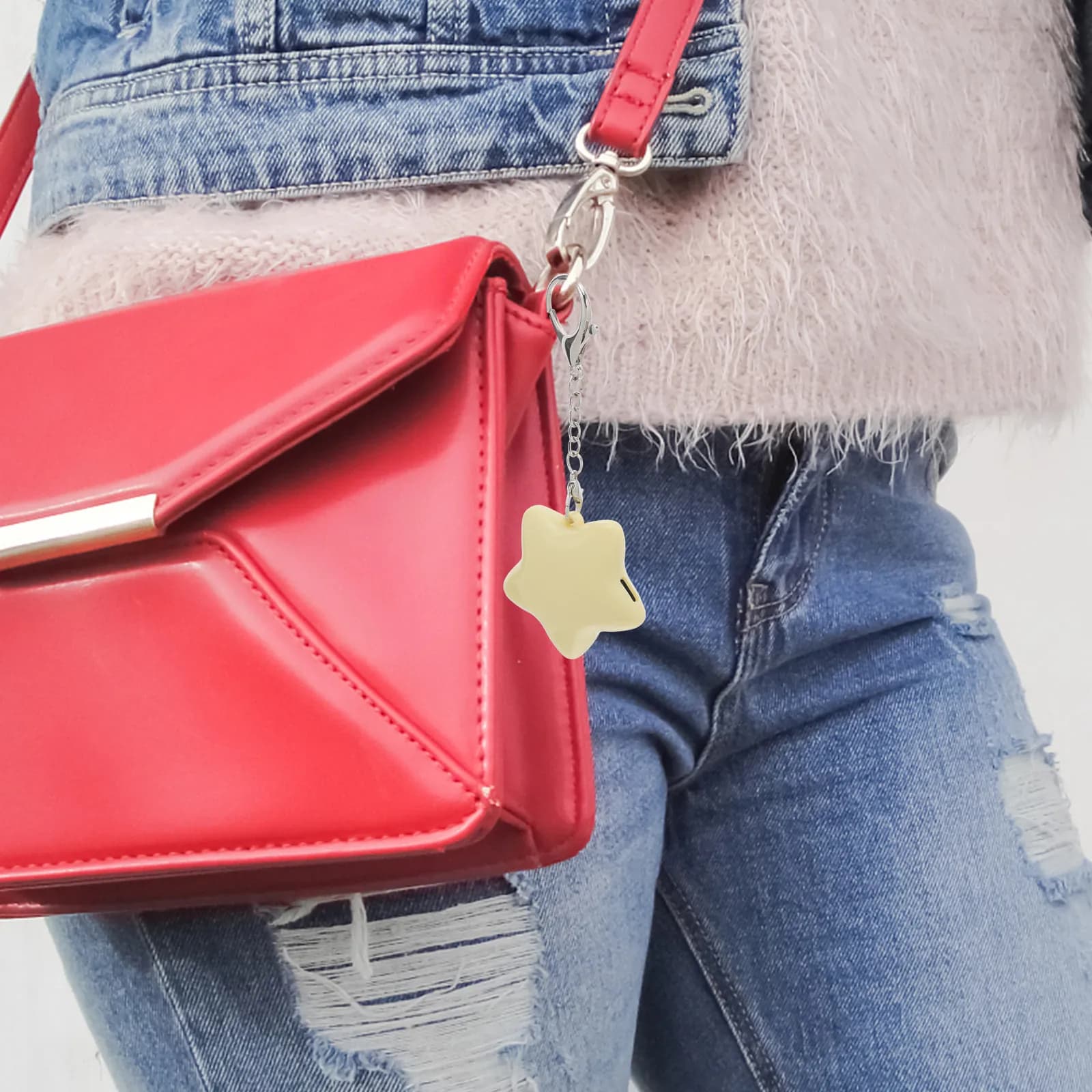 Rechargeable LED Touch Sensing Handbag Light Star Shaped Mini Purse Lamp Portable Night Light for Bag Keyring Accessories