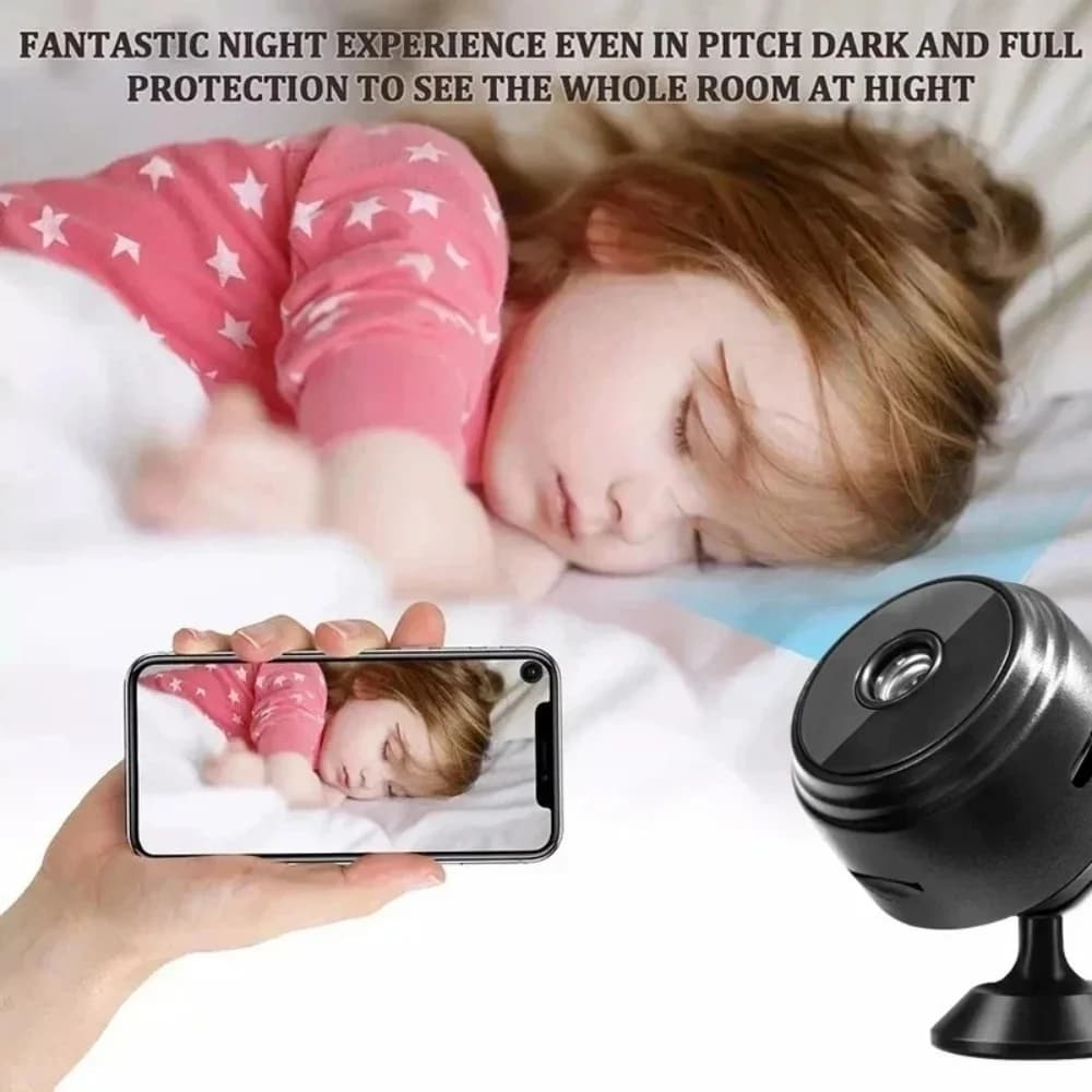 1080P HD WiFi Mini Security Camera Night Vision Remote Phone View Nanny Baby Pet Monitor Wireless Home Surveillance Cam Support