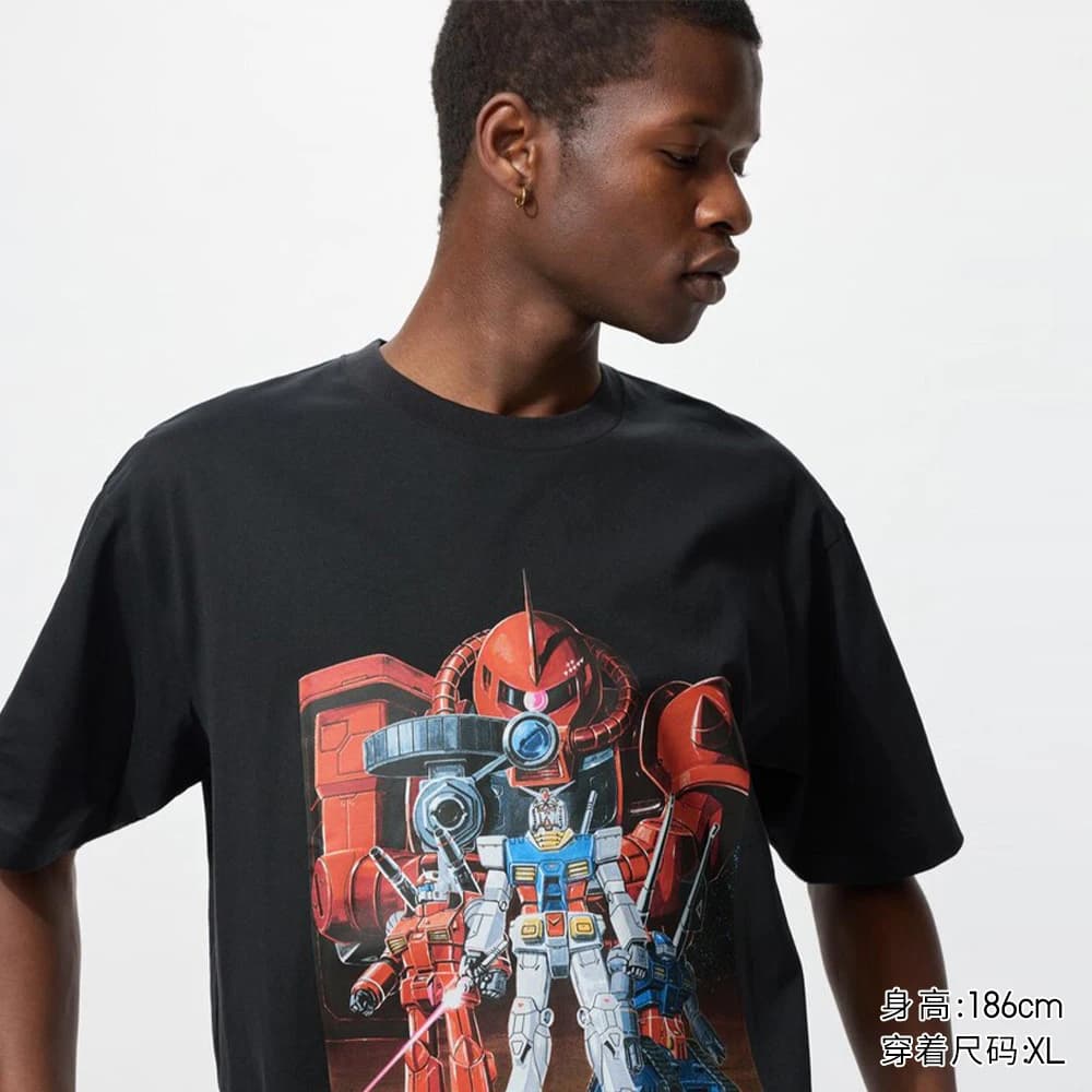Gundam Zagu T-shirt Xiaya Mobile Warrior Short-sleeved, Round Neck Shoulder Loose Large Size Cotton Half-sleeved T-shirt