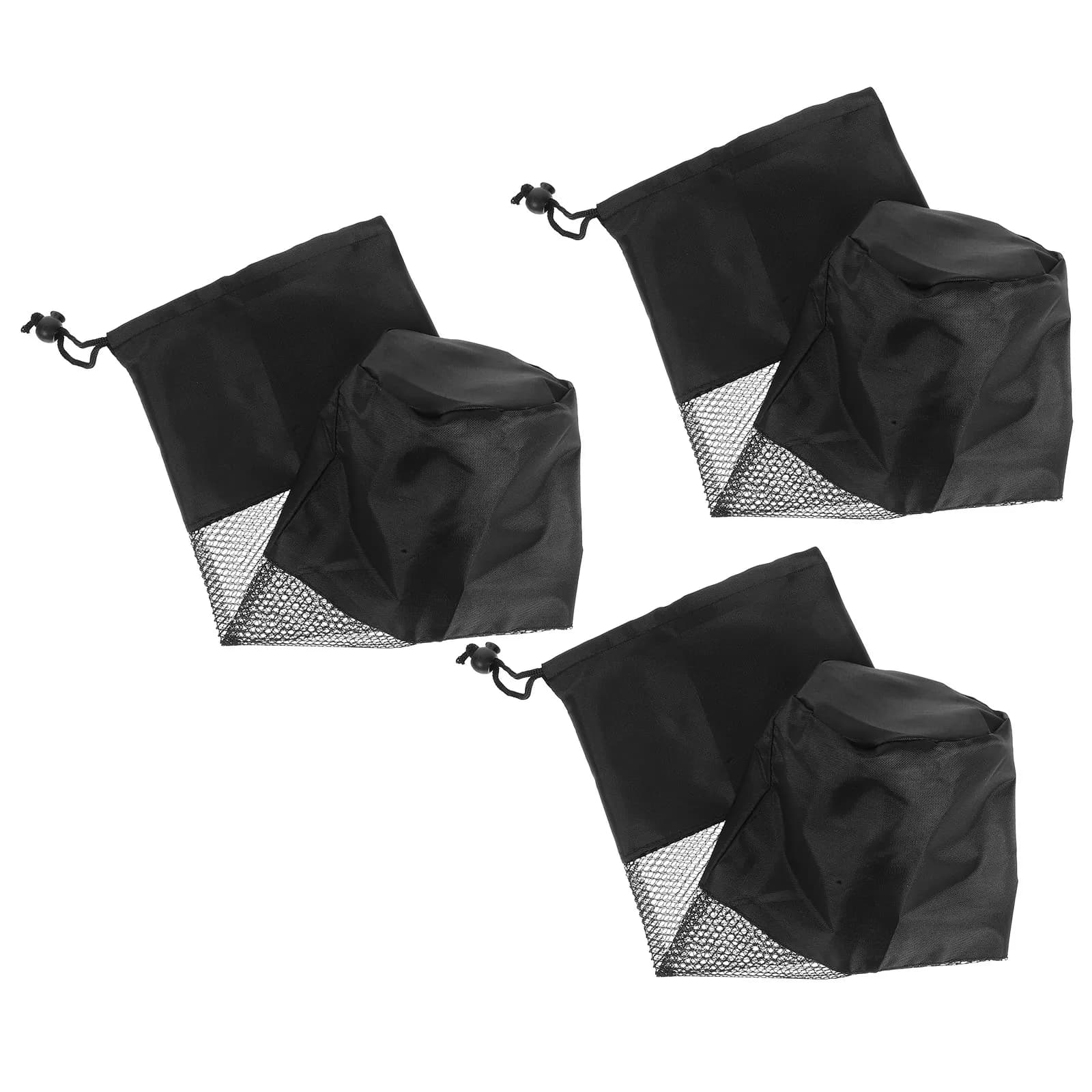 3Pcs Yoga Mat Mesh Duffel Bag Porous Airflow Design Foldable Compact Gym Sack for Roller Boxing Gloves Thai Pads Camping Hunting