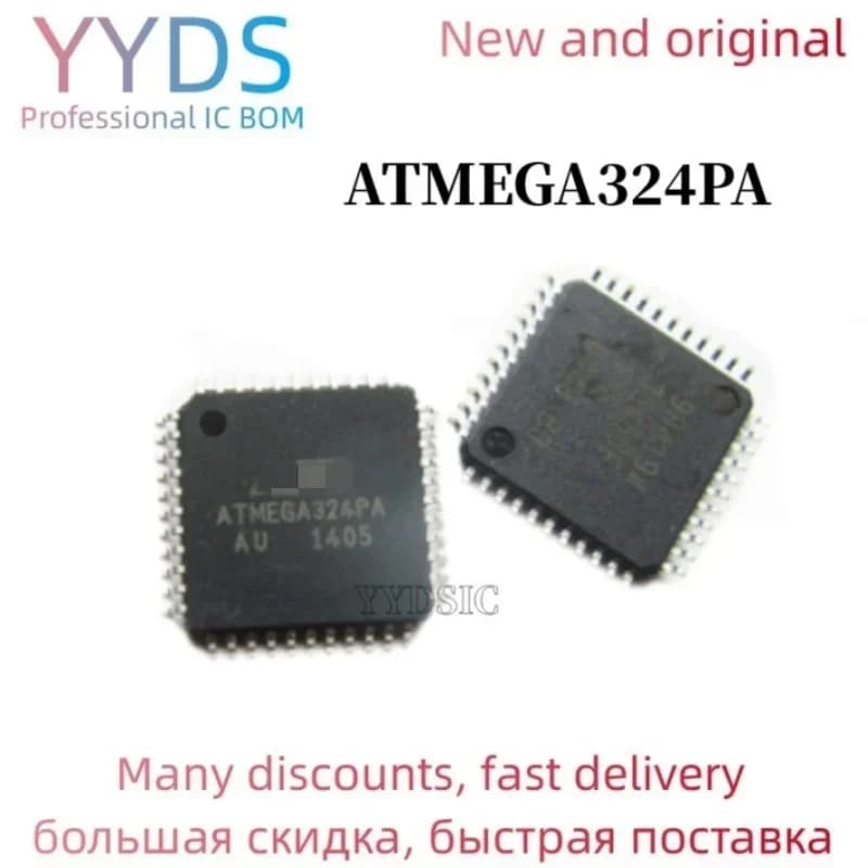 1PCS ATMEGA324PA-AU ATMEGA324PA ATMEGA324 IC MCU 8BIT 32KB FLASH 44TQFP QFP44