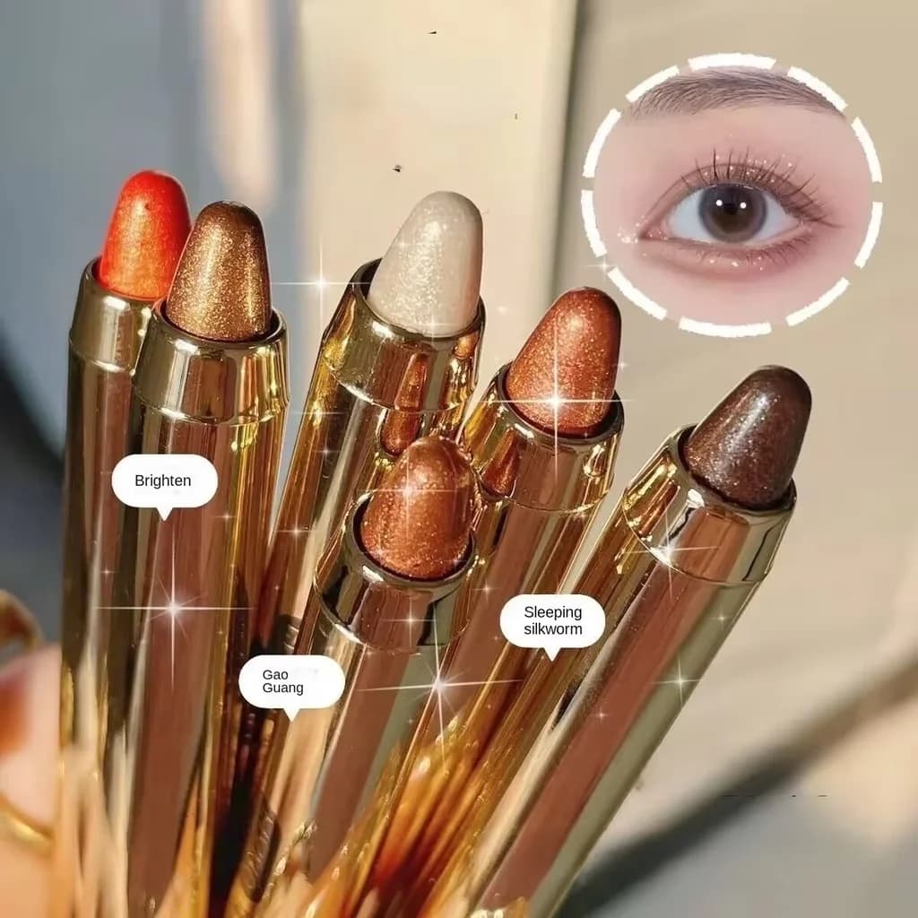 Double-end highlighting pencil, delicate, sparkly, illuminating, long-lasting, without drooping