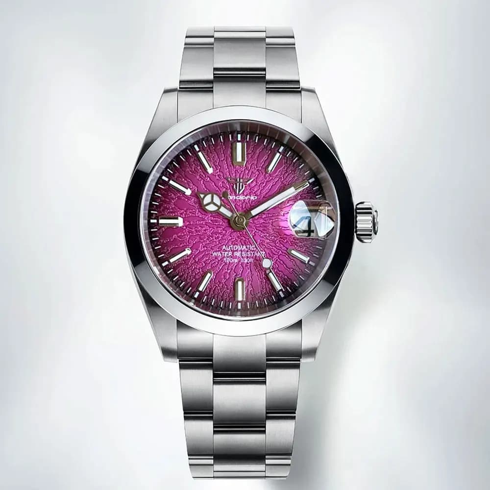 Tandorio 36mm/39mm For Japan NH35A Automatic Mechanical Stainless Steel Watches For Men Sapphire Glass 200m Waterproof Luminous