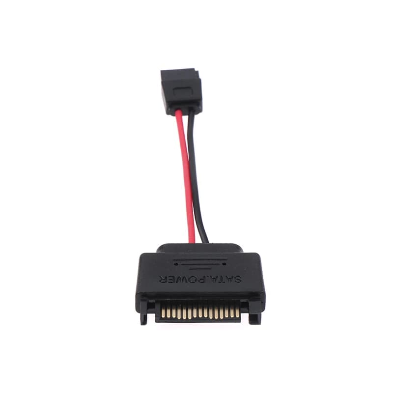Cavo adattatore di alimentazione slimline SATA da 15 pin maschio a 6 pin femmina da 20awg Unità ottica per laptop