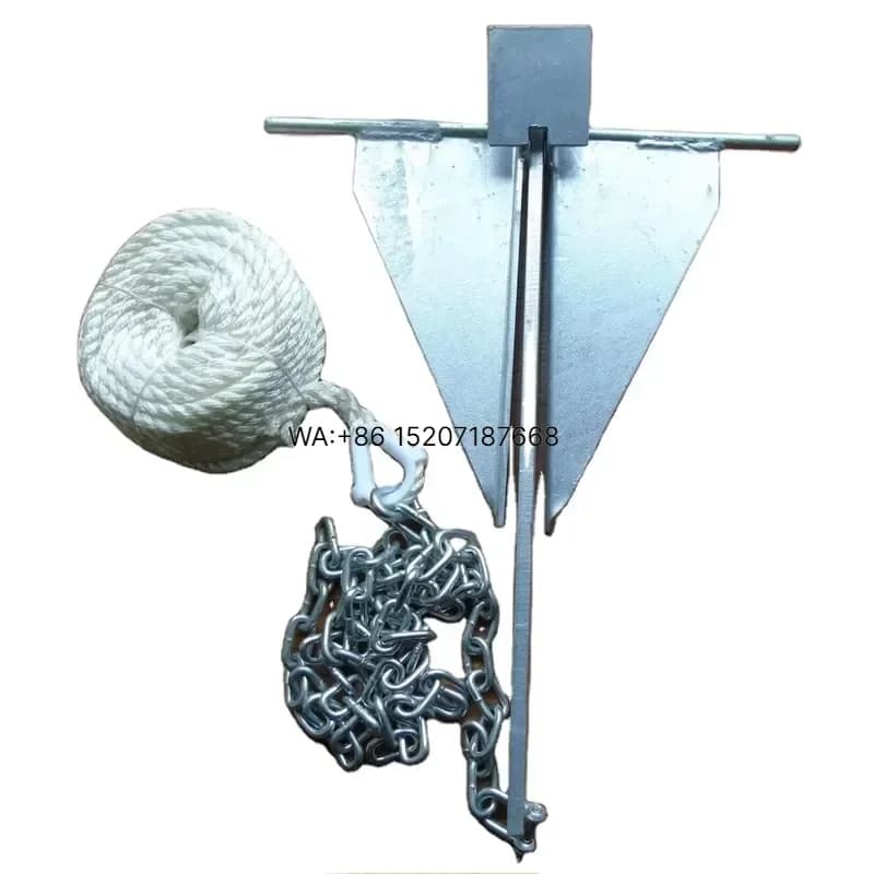 Wmwmnu for Boat Accessories Hot Galvanized Danforth Anchor Marine Galvanized Anchor Kit
