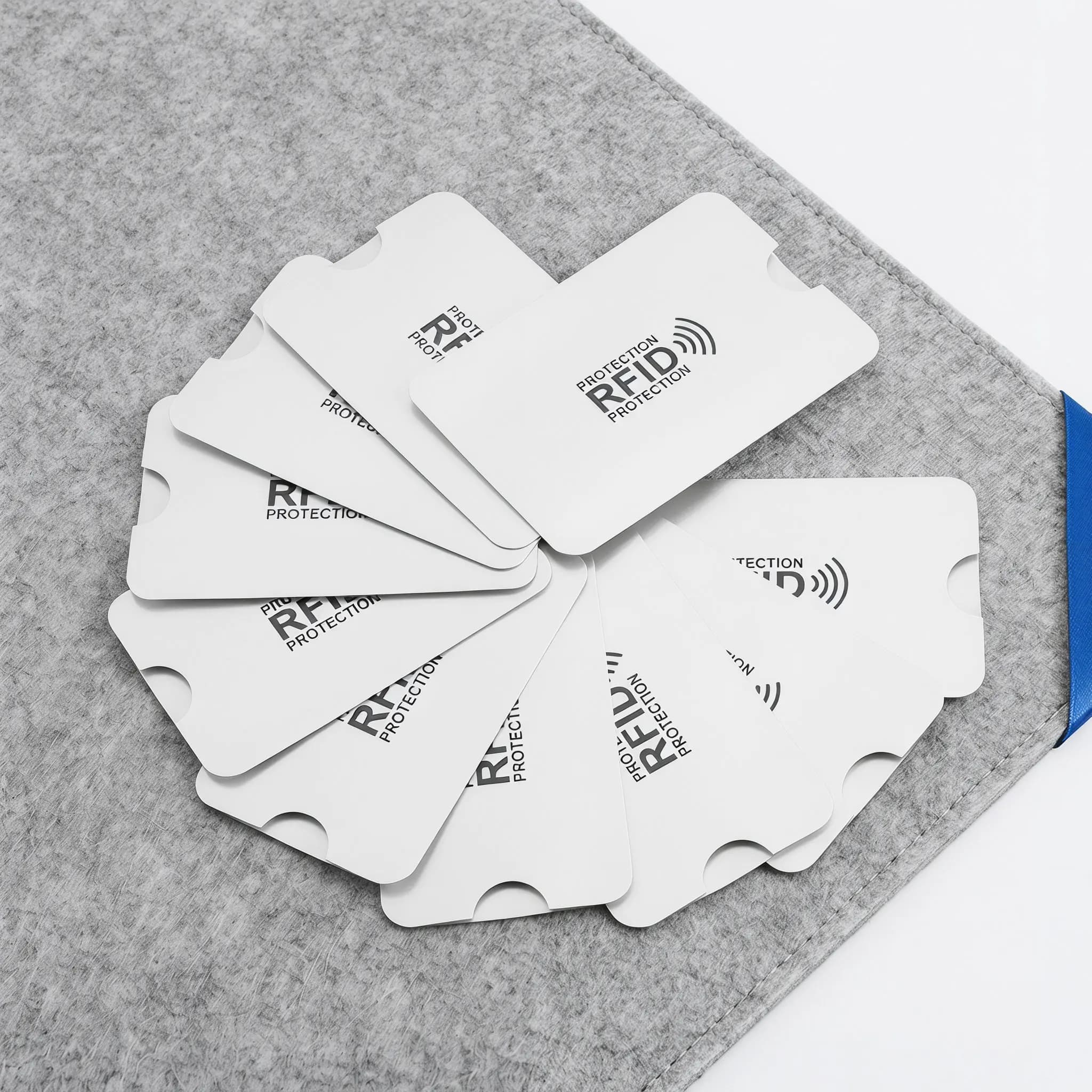 10Pcs Anti Demagnetization Card Sleeve Silver Aluminum Rfid Blocking Holder Secure Protect Credit Passport Waterproof