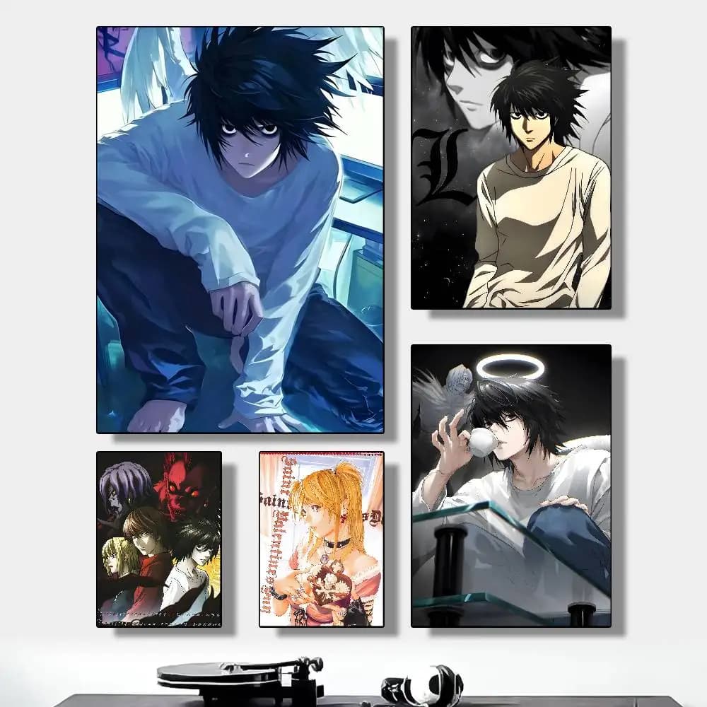 Death Note Poster HD art muro appiccicoso impermeabile casa soggiorno camera da letto bar decorazione estetica