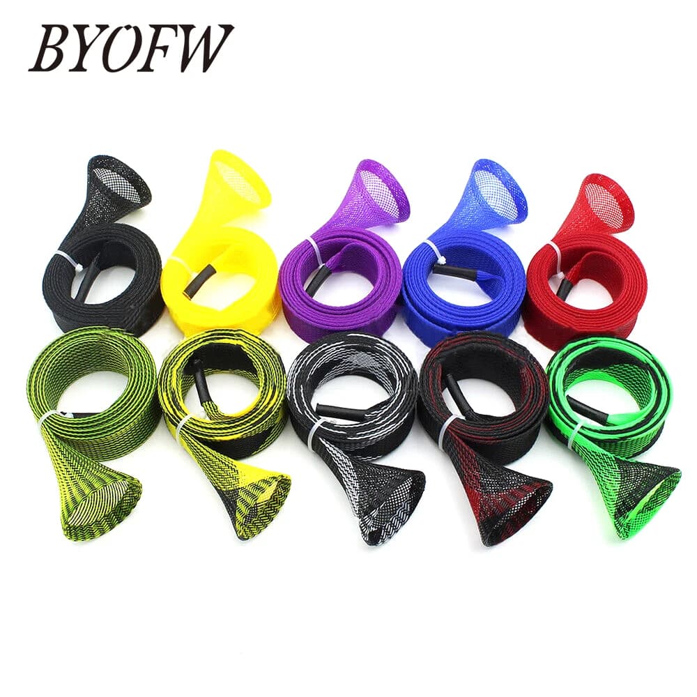 BYOFW 1 PC 32mm canna da pesca in fusione leggera manicotto da costruzione calzino giacca protettiva copertura del tubo in rete groviglio sostituzione gratuita