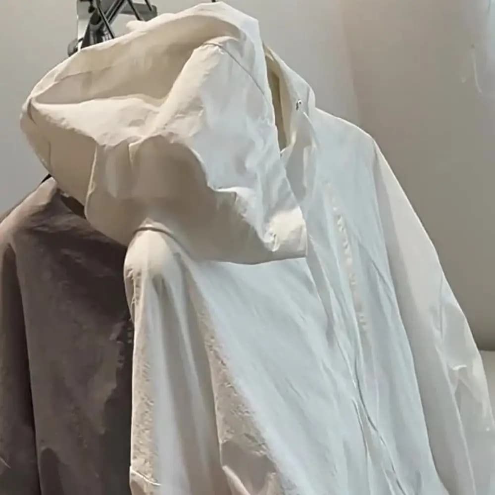 Abbigliamento con protezione solare con coulisse, anti-UV, a maniche lunghe, con cappuccio, protezione solare, manica lunga, stile coreano, giacche ad asciugatura rapida da donna