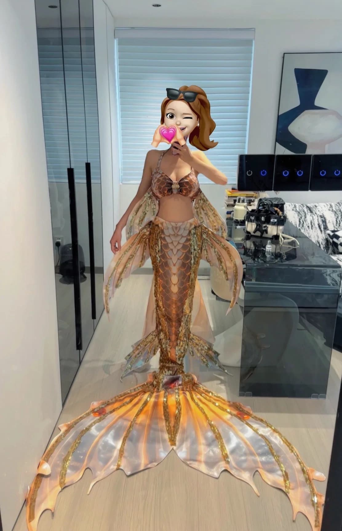 New mermaid bathing suit with hot print with adjustable bra, suitable for professional aquarium photos and shows