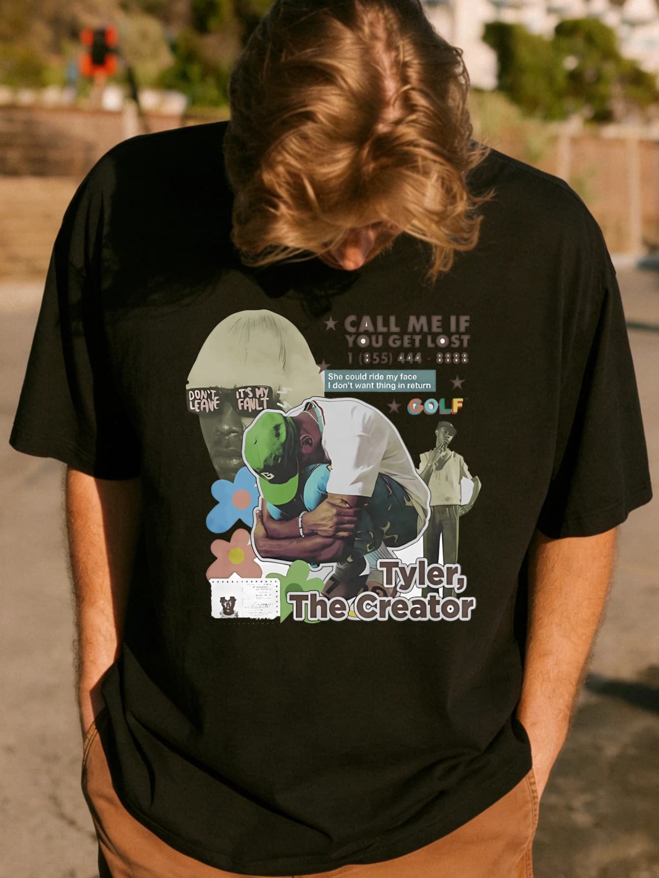 T-shirt da uomo oversize in cotone con stampa 'Twist The Creator' - T-shirt estiva casual a maniche corte da uomo