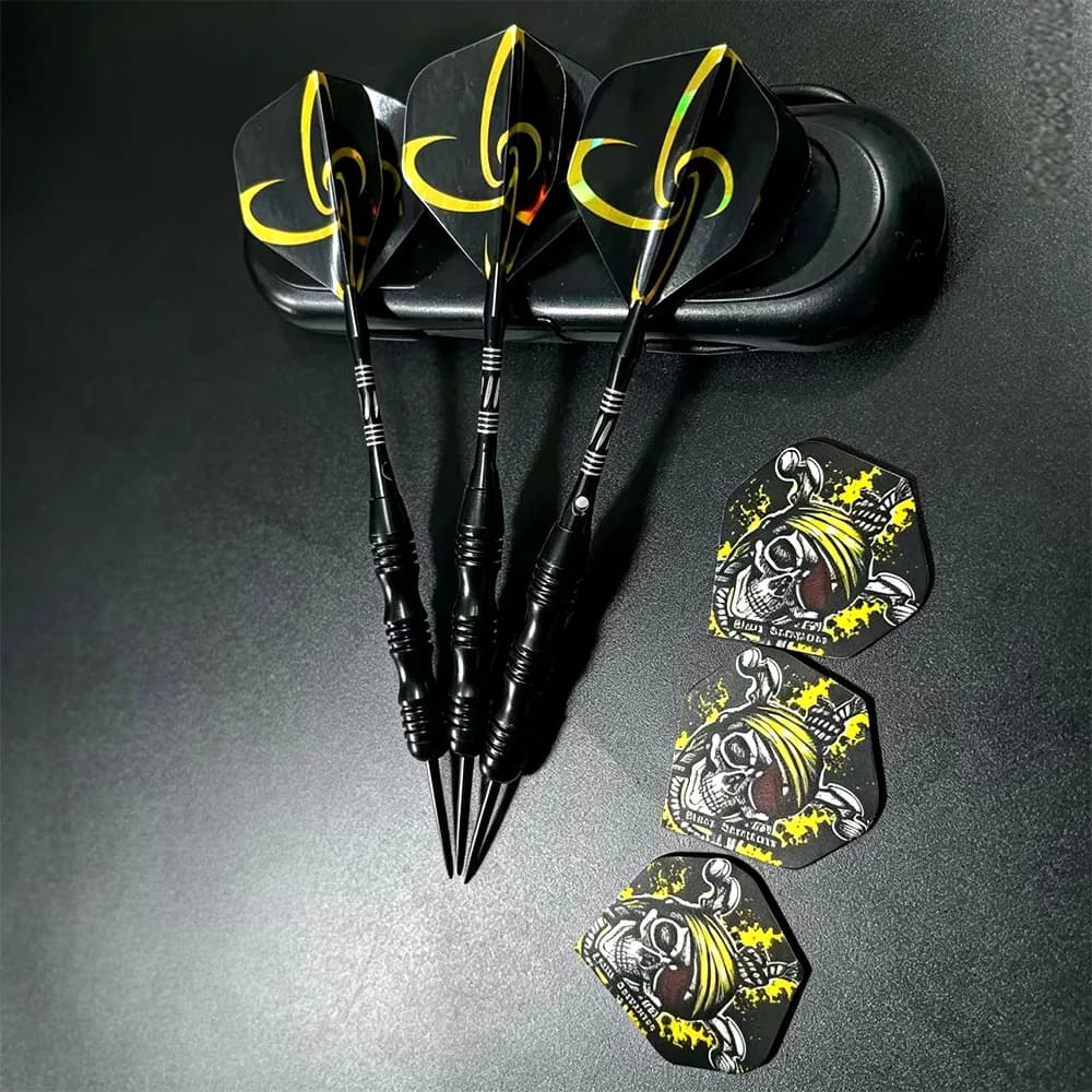 Professional Steel Tip Darts Set 21g Metal Dart Shafts Hard Dart Case for Indoor Game Competition with Extra 3 Dart Flights
