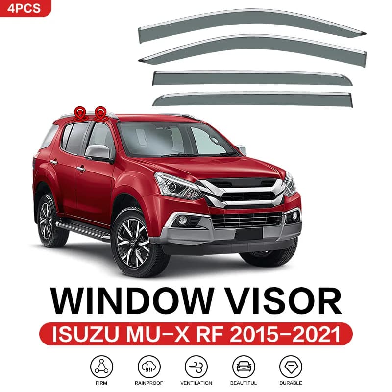 Per ISUZU MU-X 2013-2019: Deflettori Parasole per Finestrini Auto, Protezione Antipioggia e Antivento, Accessori Auto, Styling Auto