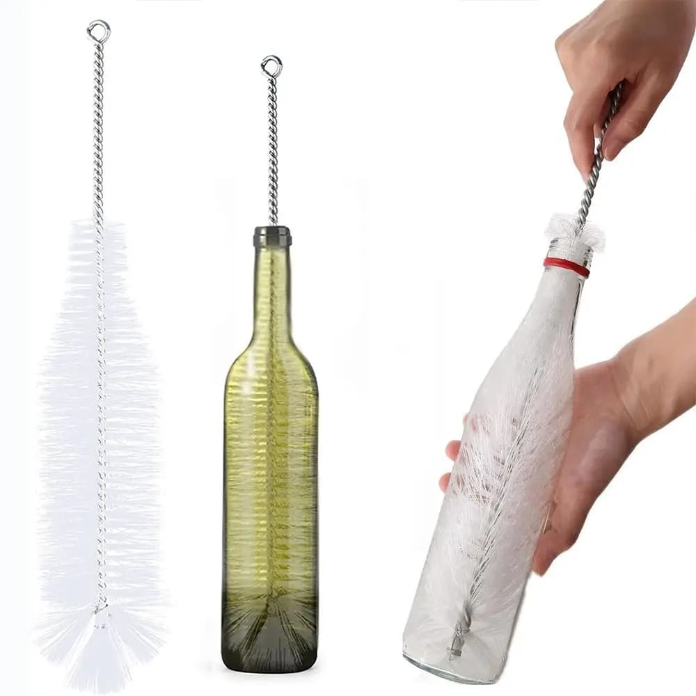 Spazzole per Bottiglie Bianche Portatili e Riutilizzabili, Pratiche e Utili Spazzole per Pulizia Tazze, Spazzola Durevole con Setole Morbide per Casa e Cucina