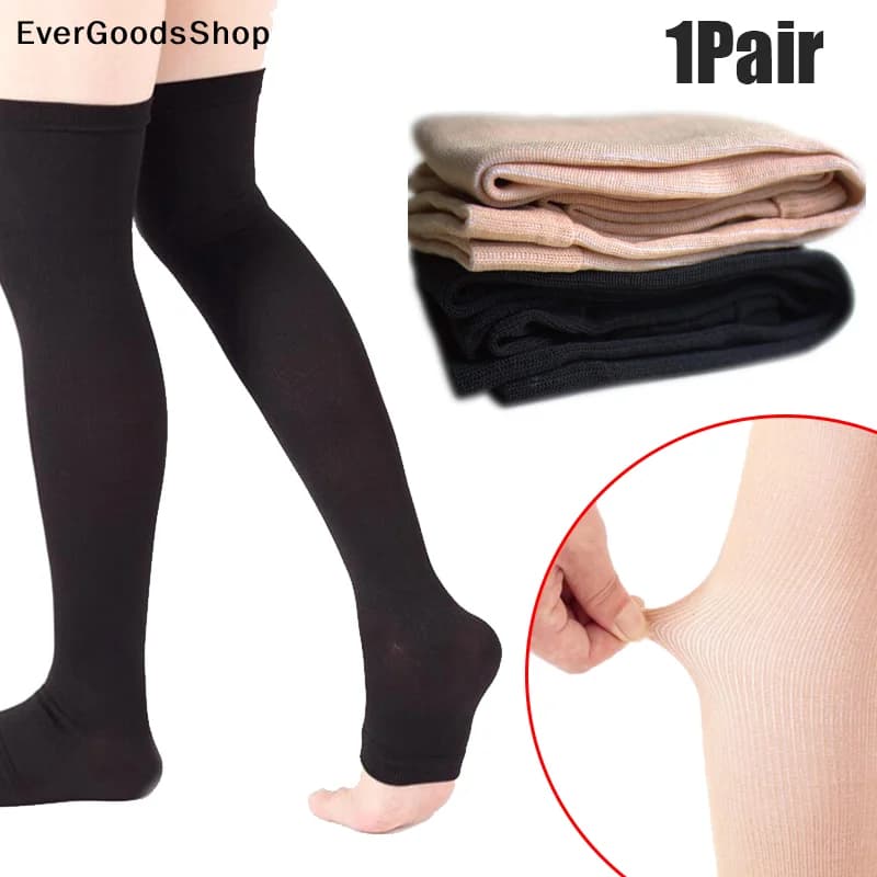 ✦ 1 Pair Open Toe Knee-High Compression Stockings Stocking Unisex Compression Brace Wrap Shaping