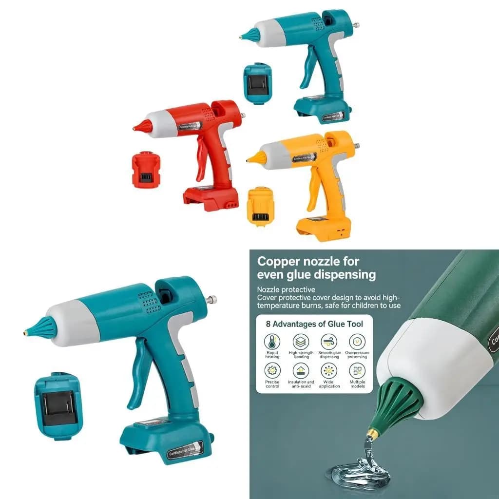 Pistole per colla a batteria, elettriche senza fili, temperatura, controllo della presa rapida, pistole a caldo per adesivi X37F