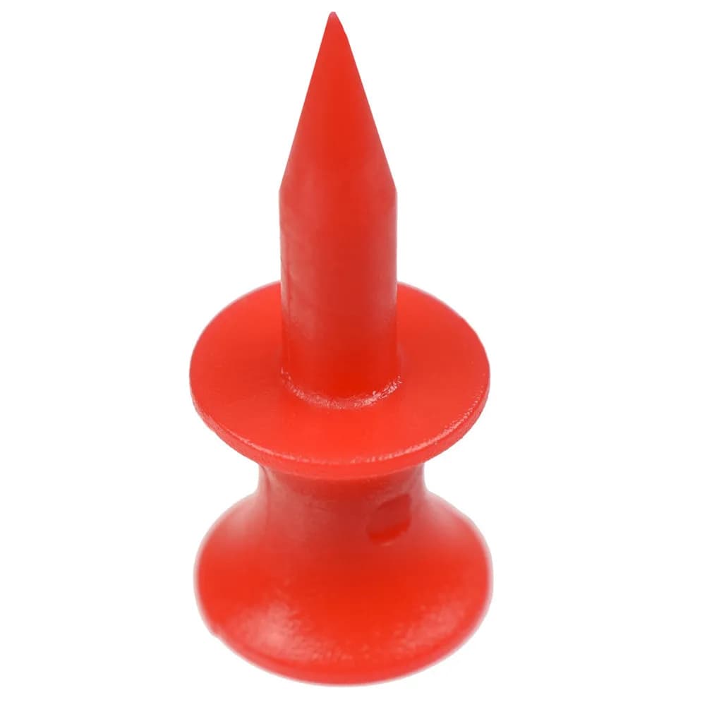 50 Pezzi Tee da Golf Rossi a Doppio Strato da 30 mm, Supporti Leggeri in Plastica Dura per Palline da Golf, per Allenamento e Pratica, Regalo per Golfisti, Riutilizzabili