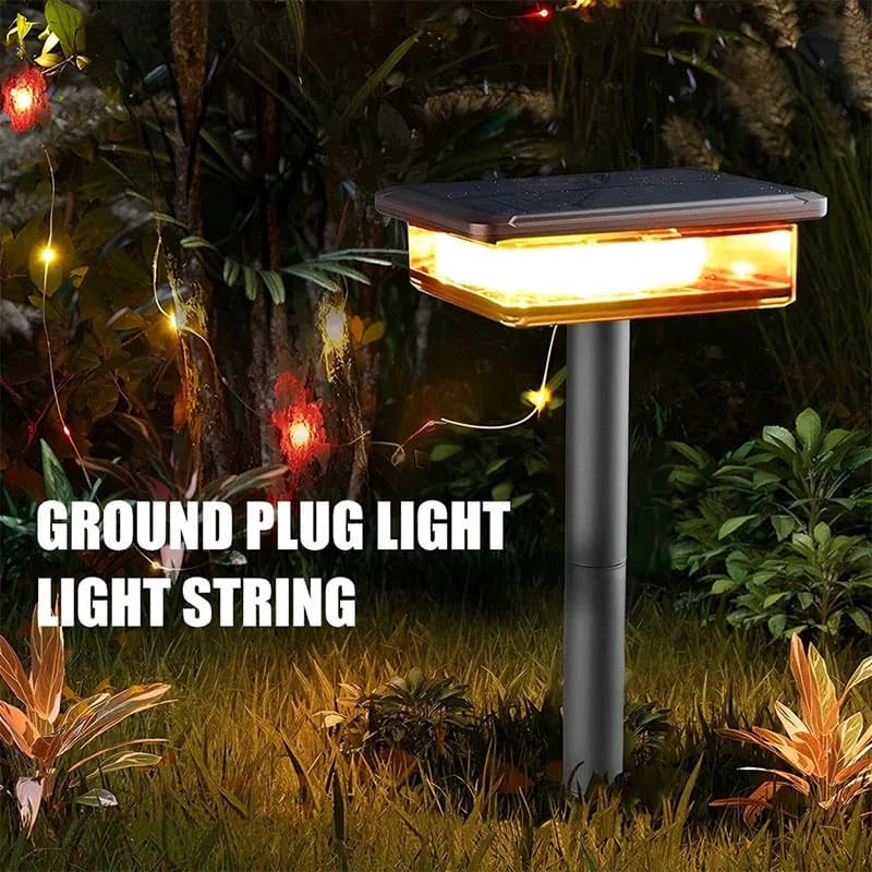 Luci a stringa solari a LED Lampada da campeggio a fata Lampada da giardino solare a LED impermeabile per esterni per feste Pergola Cortile