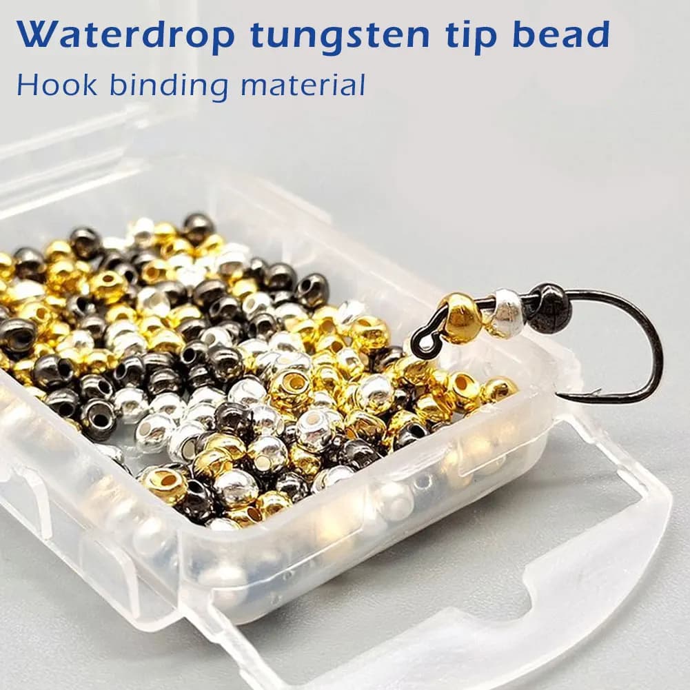 10 pz 2.8/3.3mm Intaglio Perline di Tungsteno Affondamento Veloce Beadhead per Jig Ninfa Esche Accessori Fly Tying Materiale
