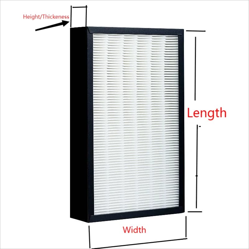 Sostituzione personalizzata del filtro a carbone attivo del filtro purificatore d'aria H12 per LG-PH-U451 360*340*10mm