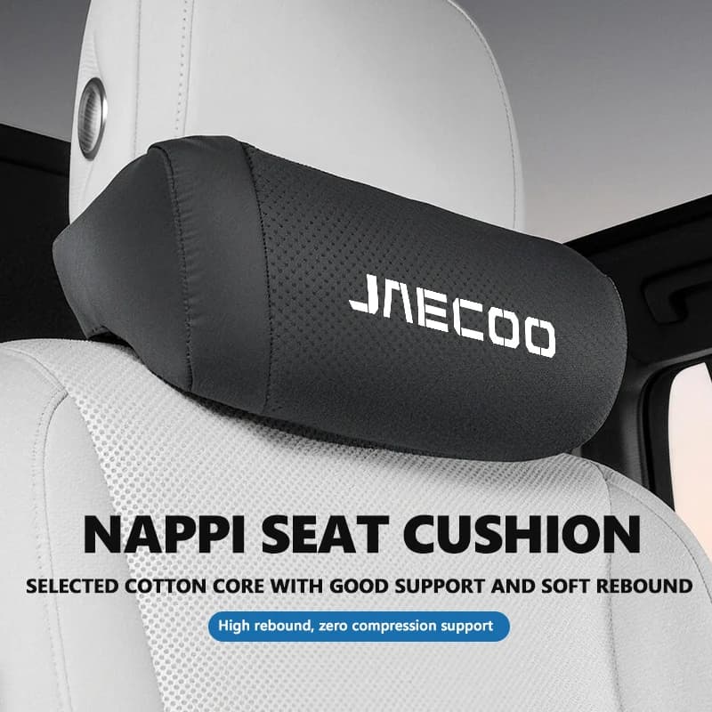 Car Leather Headrest Neck Head Support Pillow Cushion Rest Tool Accessories For JAECOO J7 J8 PHEV Omoda C9