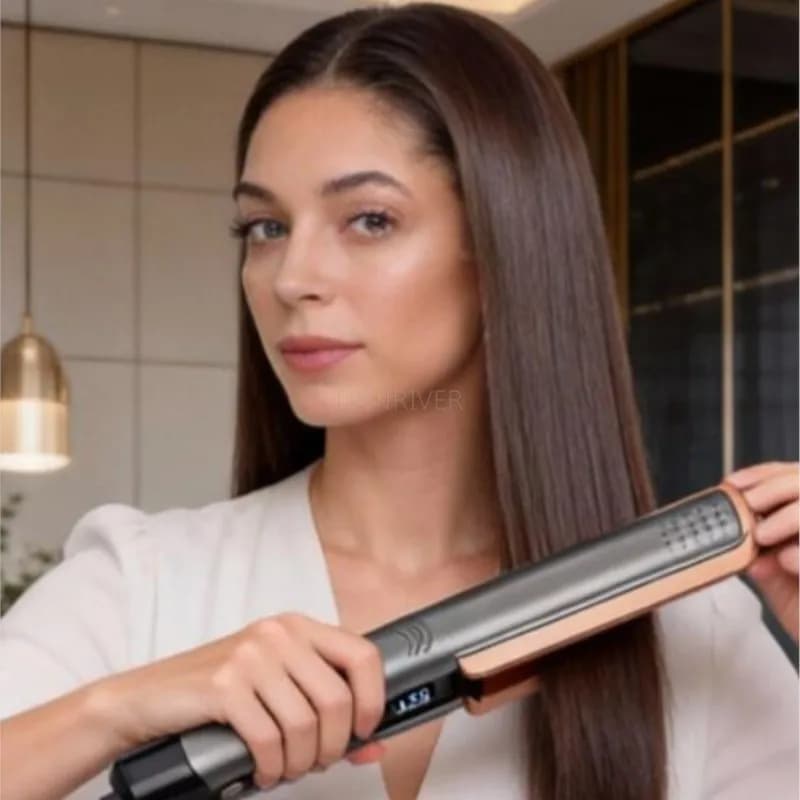 Hairdryer and Ionian Plate 2 in 1 for Home/Travel, Double Function Styler with Ionian Technology, Hair Care