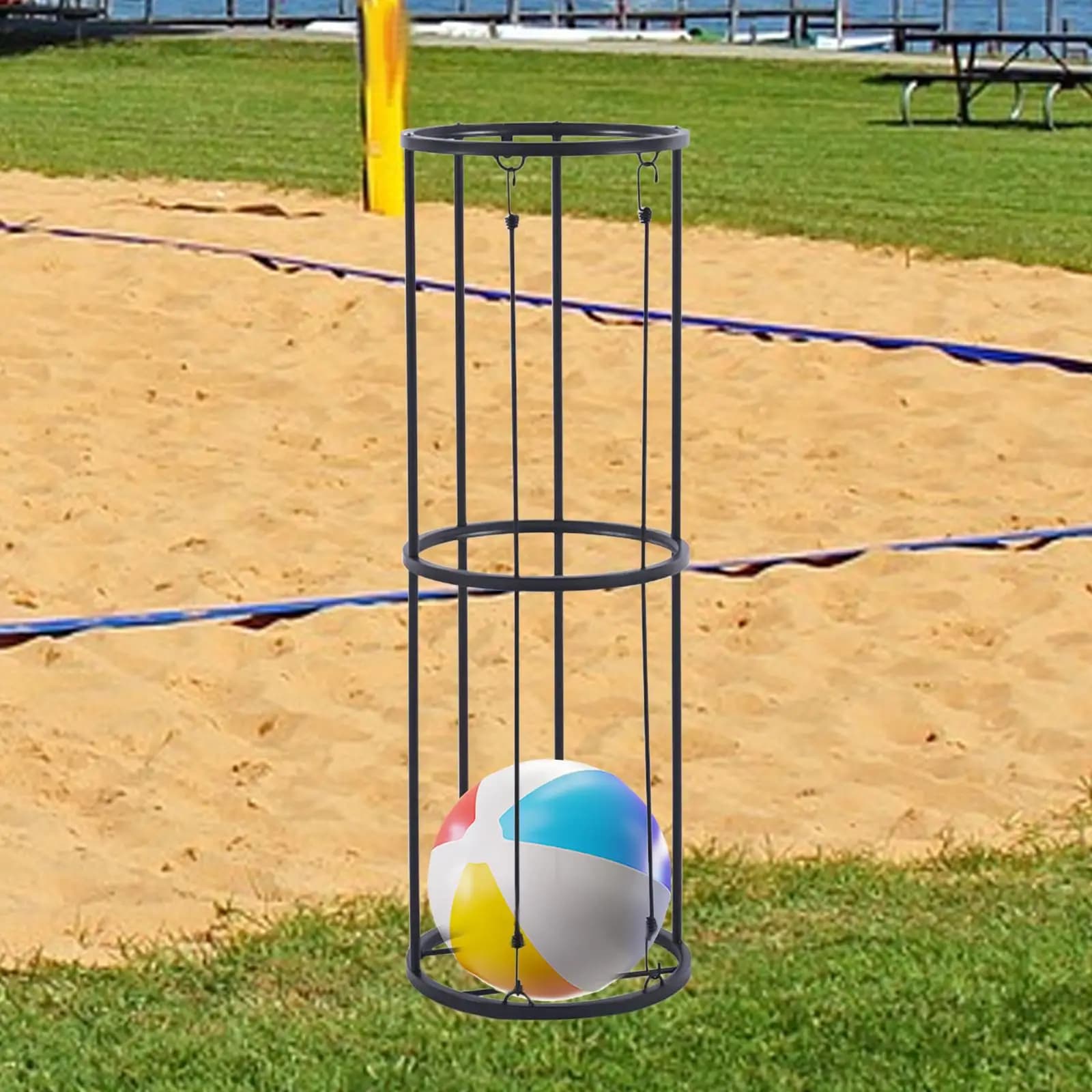 Accessori per Basket, Scaffale Metallico per Stoccaggio, Porta Palloni Verticale, Organizzatore in Acciaio Resistente per Casa, Palestra, Sala Sportiva