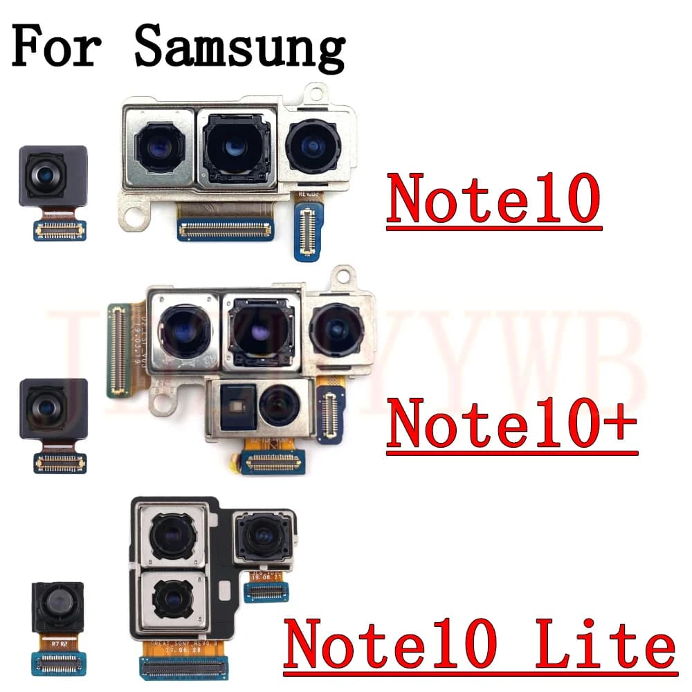 Fotocamera posteriore anteriore per Samsung Galaxy Note10 Lite N970 N971 N770F Selfie frontale Modulo fotocamera principale ampia posteriore Nota 10+ 5G