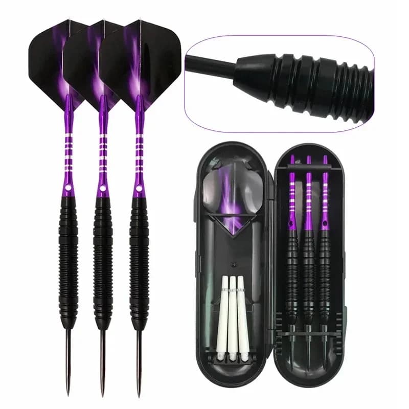 3 pz/set 22g Professionale Elettronico Punta Morbida Freccette Con Scatola di Dardo Voli Dardo Nero Albero di Dardo Tiro Pratica Freccette In Alluminio